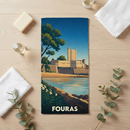Serviette de bain 30 cm x 60 cm souvenir de Fouras