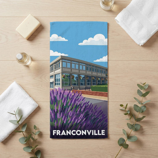 Serviette de bain 30 cm x 60 cm souvenir de Franconville