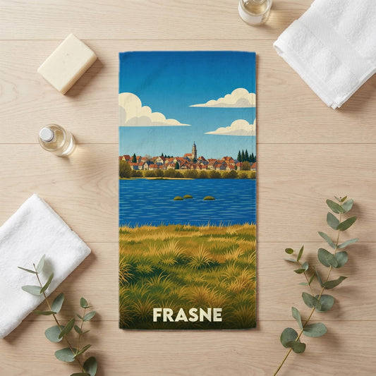 Serviette de bain 30 cm x 60 cm souvenir de Frasne