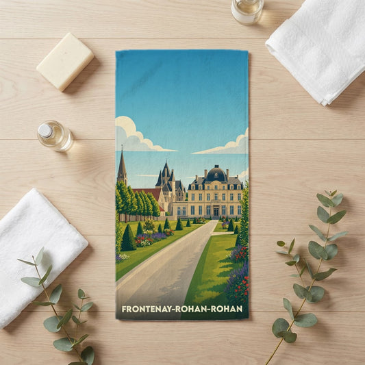 Serviette de bain 30 cm x 60 cm souvenir de Frontenay-Rohan-Rohan