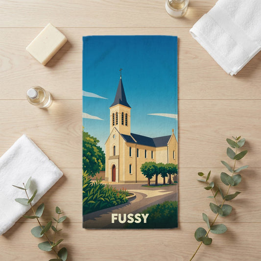 Serviette de bain 30 cm x 60 cm souvenir de Fussy