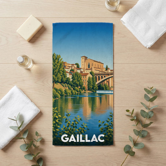 Serviette de bain 30 cm x 60 cm souvenir de Gaillac