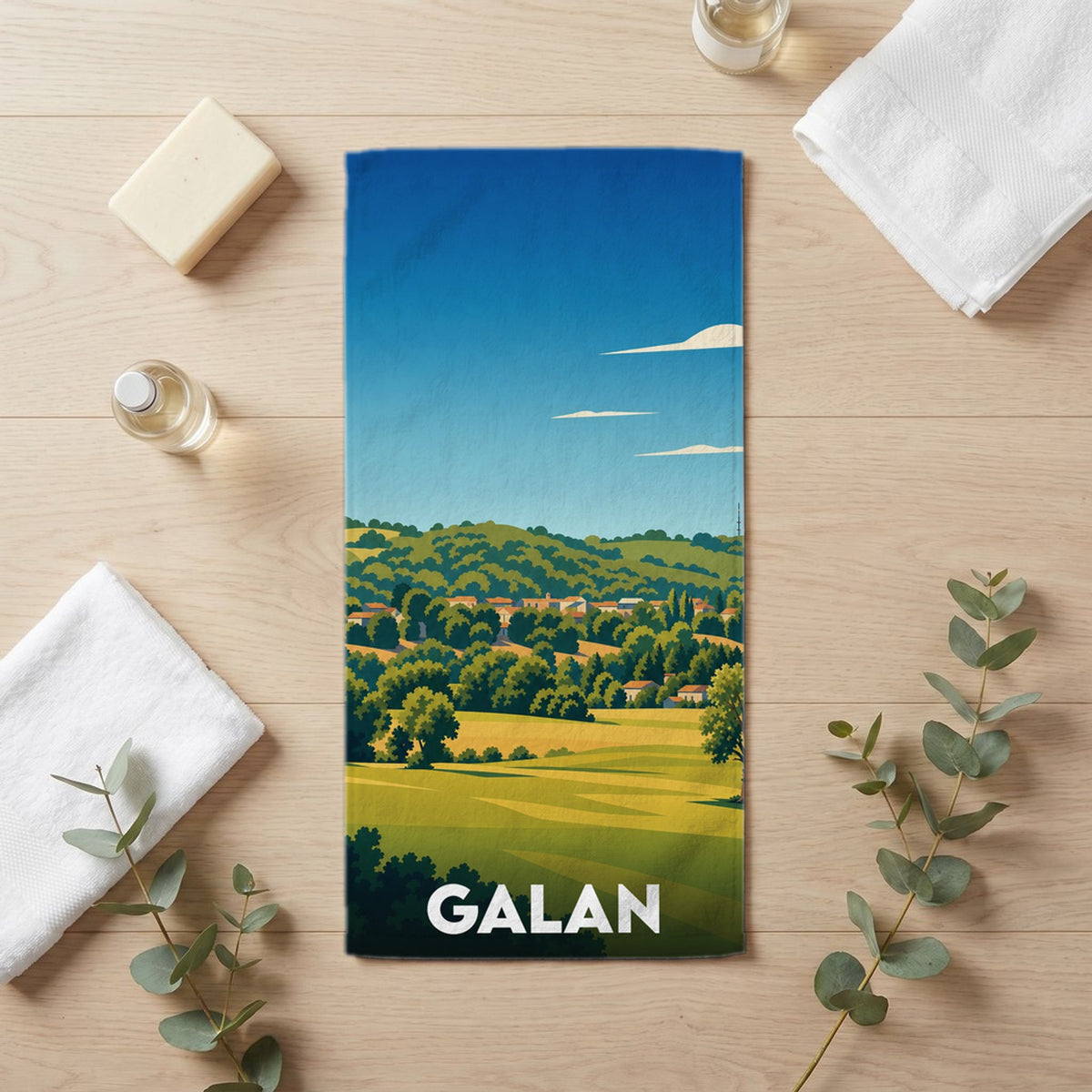 Serviette de bain 30 cm x 60 cm souvenir de Galan