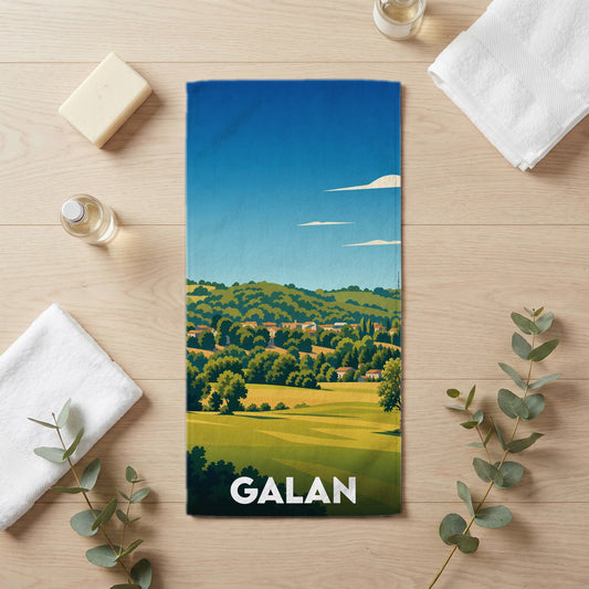 Serviette de bain 30 cm x 60 cm souvenir de Galan