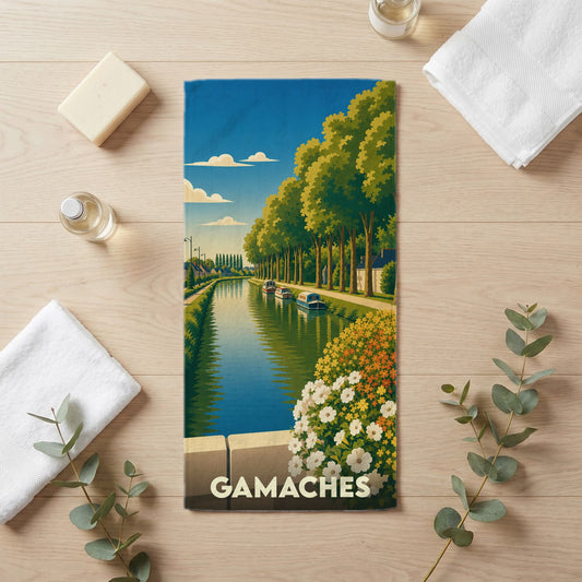 Serviette de bain 30 cm x 60 cm souvenir de Gamaches