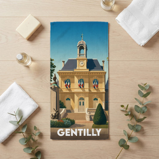 Serviette de bain 30 cm x 60 cm souvenir de Gentilly