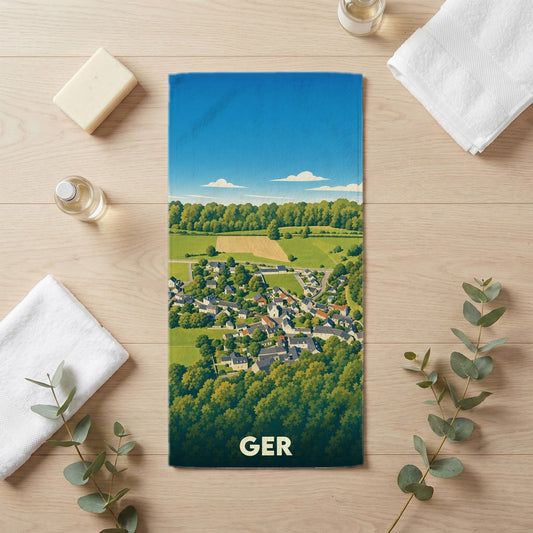 Serviette de bain 30 cm x 60 cm souvenir de Ger