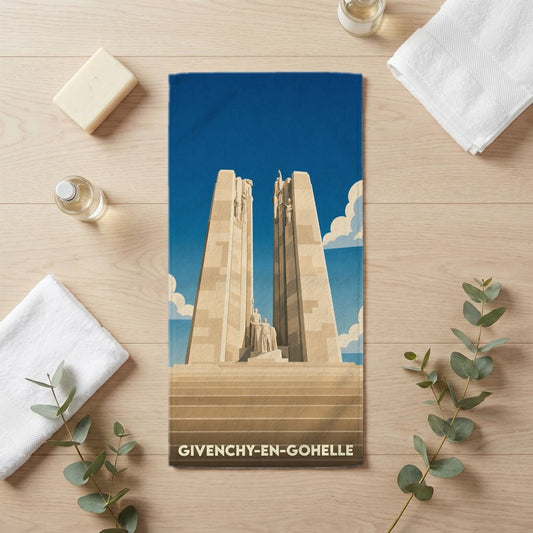 Serviette de bain 30 cm x 60 cm souvenir de Givenchy-en-Gohelle