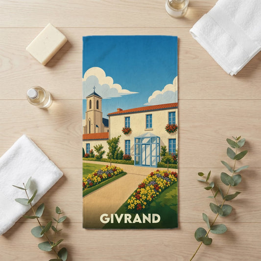 Serviette de bain 30 cm x 60 cm souvenir de Givrand