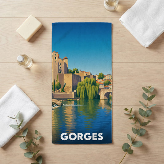 Serviette de bain 30 cm x 60 cm souvenir de Gorges