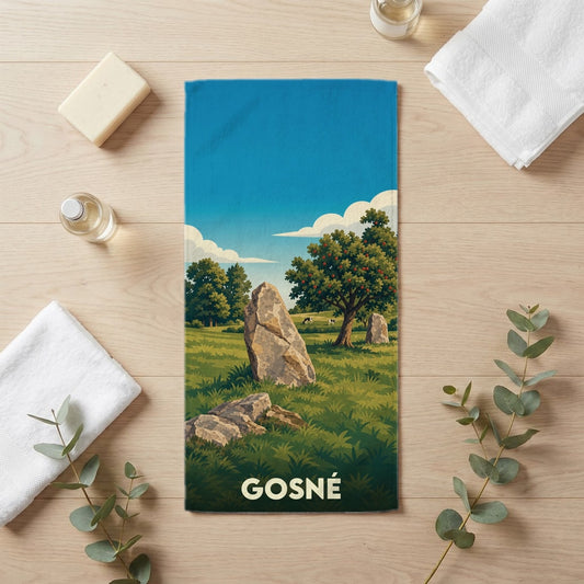 Serviette de bain 30 cm x 60 cm souvenir de Gosné