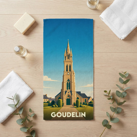 Serviette de bain 30 cm x 60 cm souvenir de Goudelin