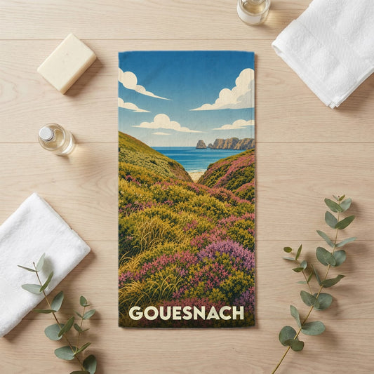 Serviette de bain 30 cm x 60 cm souvenir de Gouesnach