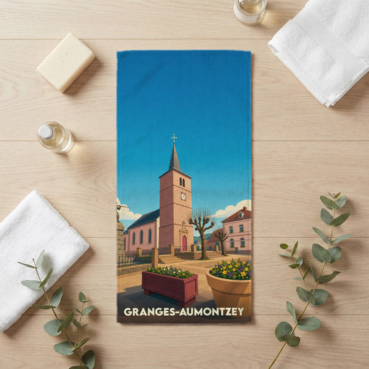 Serviette de bain 30 cm x 60 cm souvenir de Granges-Aumontzey