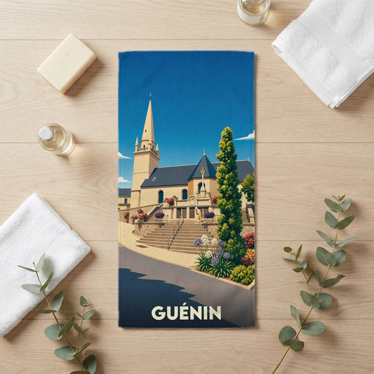 Serviette de bain 30 cm x 60 cm souvenir de Guénin