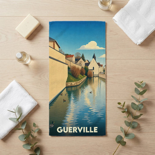 Serviette de bain 30 cm x 60 cm souvenir de Guerville