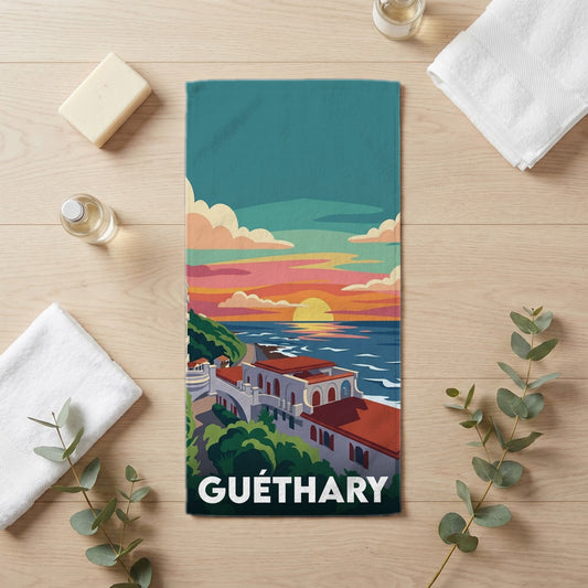 Serviette de bain 30 cm x 60 cm souvenir de Guéthary