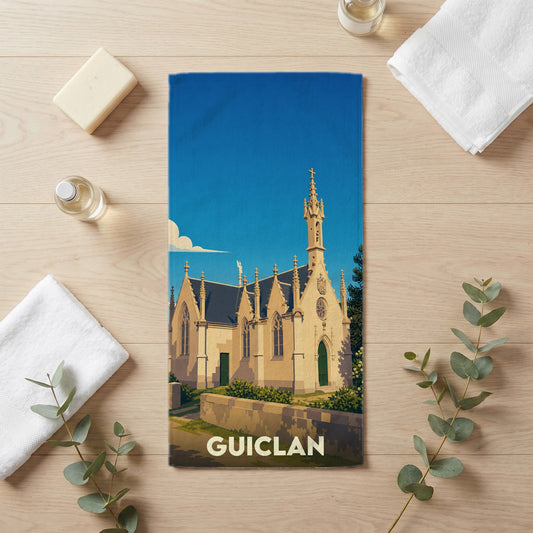 Serviette de bain 30 cm x 60 cm souvenir de Guiclan