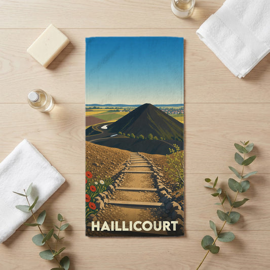 Serviette de bain 30 cm x 60 cm souvenir de Haillicourt