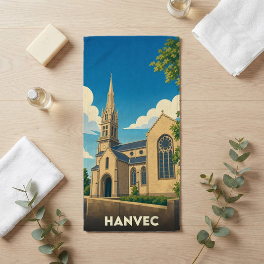 Serviette de bain 30 cm x 60 cm souvenir de Hanvec