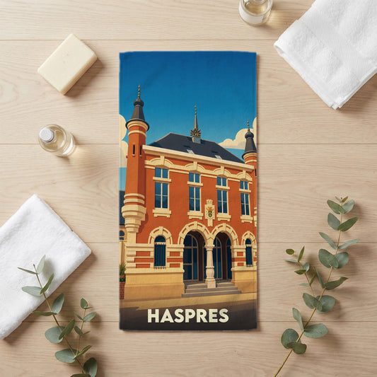 Serviette de bain 30 cm x 60 cm souvenir de Haspres
