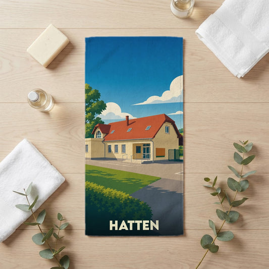 Serviette de bain 30 cm x 60 cm souvenir de Hatten