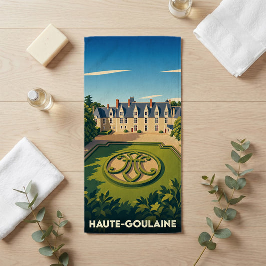 Serviette de bain 30 cm x 60 cm souvenir de Haute-Goulaine