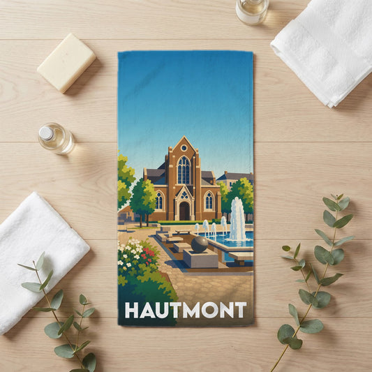 Serviette de bain 30 cm x 60 cm souvenir de Hautmont