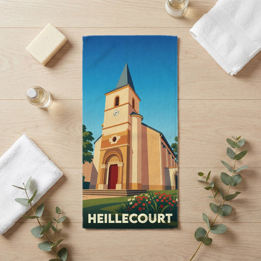 Serviette de bain 30 cm x 60 cm souvenir de Heillecourt