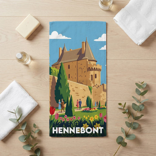 Serviette de bain 30 cm x 60 cm souvenir de Hennebont