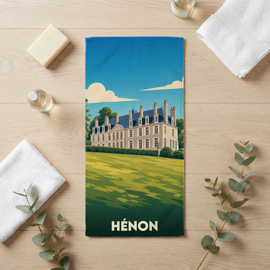Serviette de bain 30 cm x 60 cm souvenir de Hénon