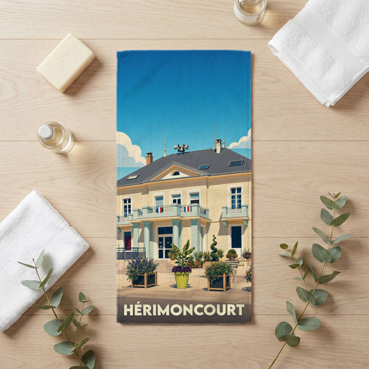 Serviette de bain 30 cm x 60 cm souvenir de Hérimoncourt