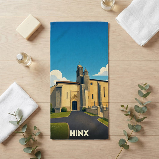 Serviette de bain 30 cm x 60 cm souvenir de Hinx