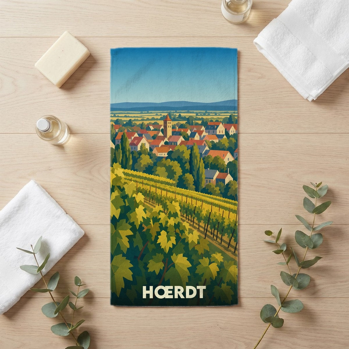 Serviette de bain 30 cm x 60 cm souvenir de Hœrdt