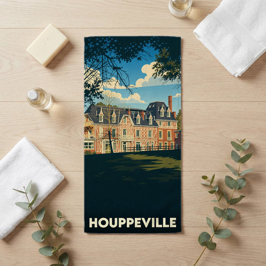Serviette de bain 30 cm x 60 cm souvenir de Houppeville