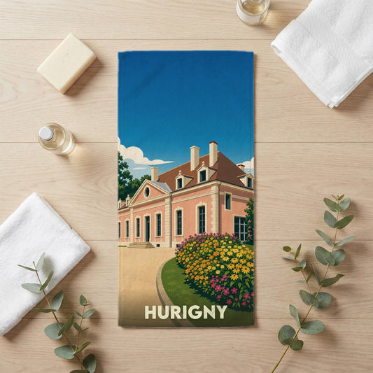 Serviette de bain 30 cm x 60 cm souvenir de Hurigny