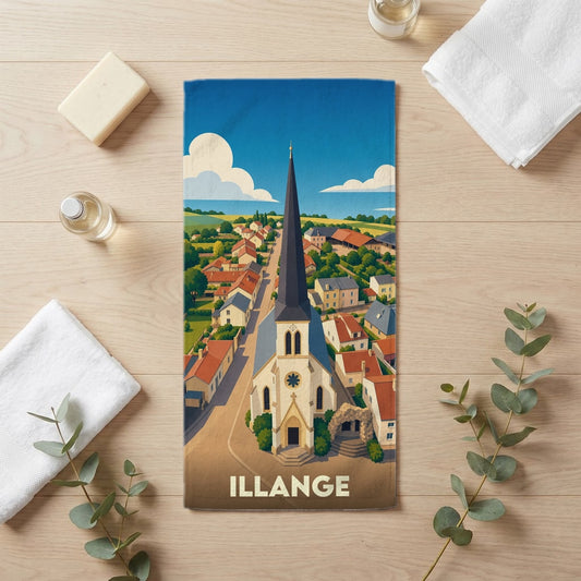 Serviette de bain 30 cm x 60 cm souvenir de Illange