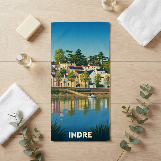 Serviette de bain 30 cm x 60 cm souvenir de Indre