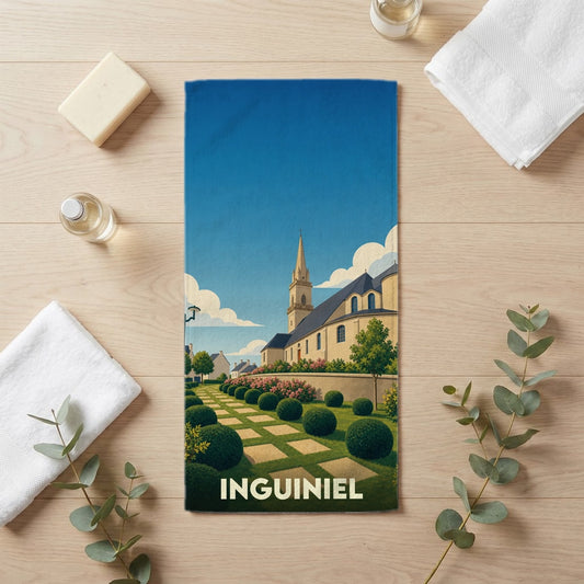Serviette de bain 30 cm x 60 cm souvenir de Inguiniel