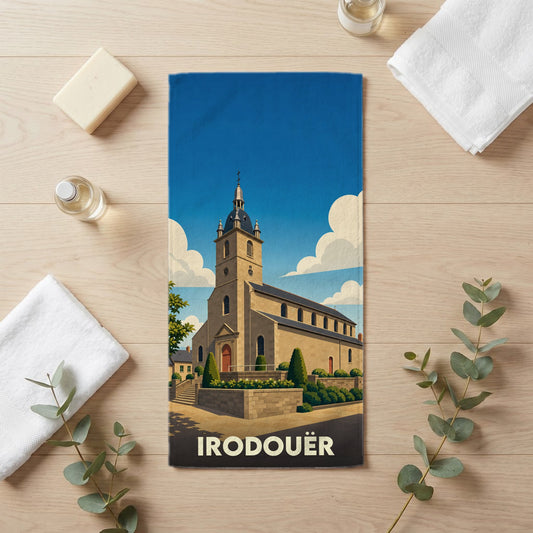 Serviette de bain 30 cm x 60 cm souvenir de Irodouër