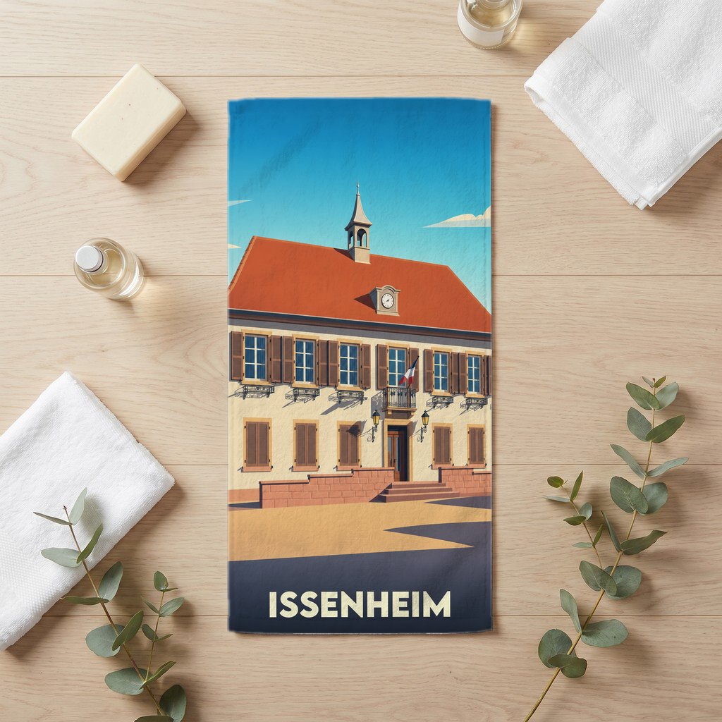 Serviette de bain 30 cm x 60 cm souvenir de Issenheim
