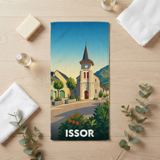 Serviette de bain 30 cm x 60 cm souvenir de Issor