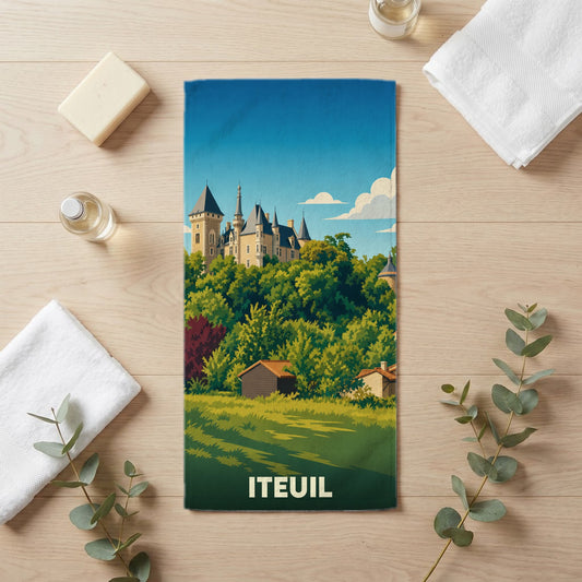 Serviette de bain 30 cm x 60 cm souvenir de Iteuil