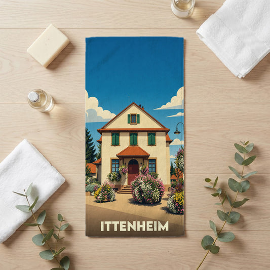 Serviette de bain 30 cm x 60 cm souvenir de Ittenheim