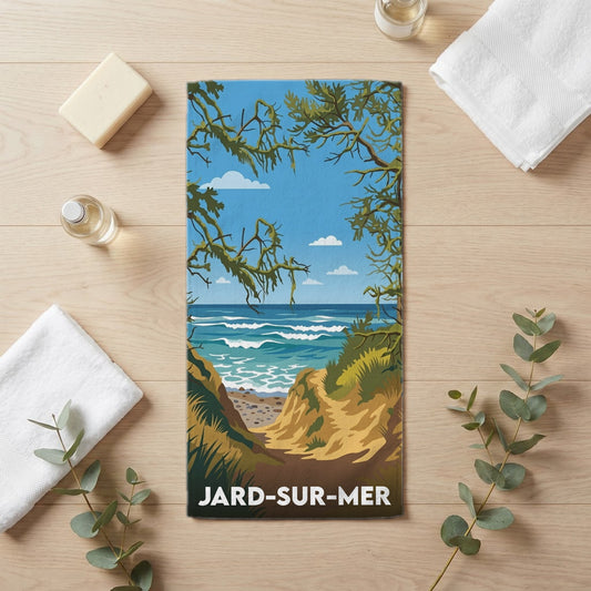 Serviette de bain 30 cm x 60 cm souvenir de Jard-sur-Mer
