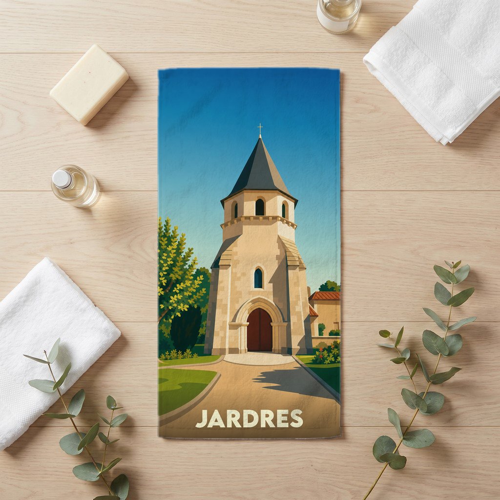 Serviette de bain 30 cm x 60 cm souvenir de Jardres