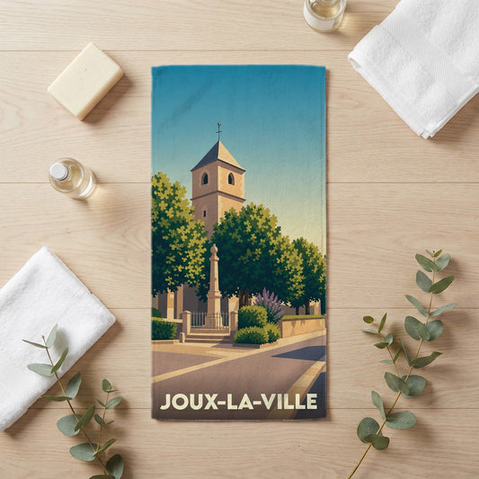 Serviette de bain 30 cm x 60 cm souvenir de Joux-la-Ville