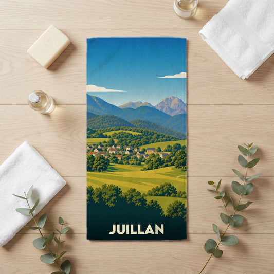 Serviette de bain 30 cm x 60 cm souvenir de Juillan