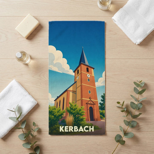 Serviette de bain 30 cm x 60 cm souvenir de Kerbach