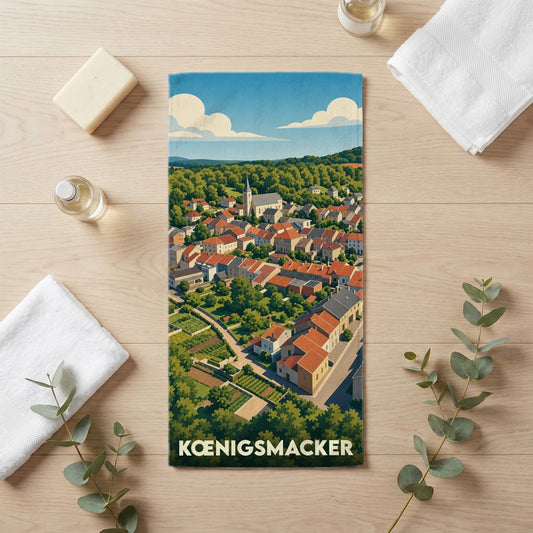 Serviette de bain 30 cm x 60 cm souvenir de Kœnigsmacker